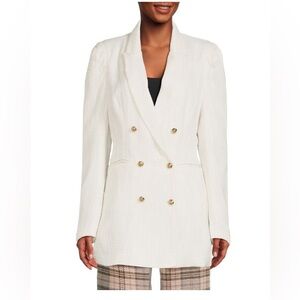 White double breasted blazer jacket NWT size S